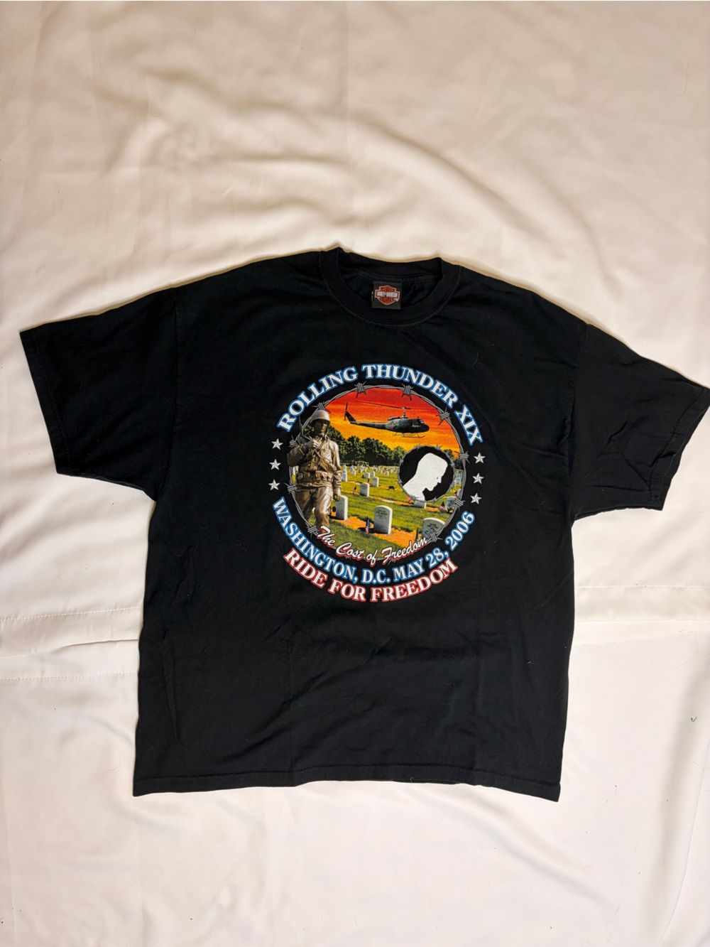 Vintage Harley Davidson Rolling Thunder Washington DC Logo T-Shirt Sz X-Large